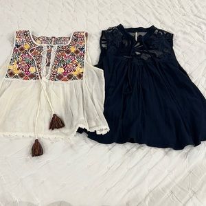 FREE PEOPLE SZ L BOHO Swing Tops